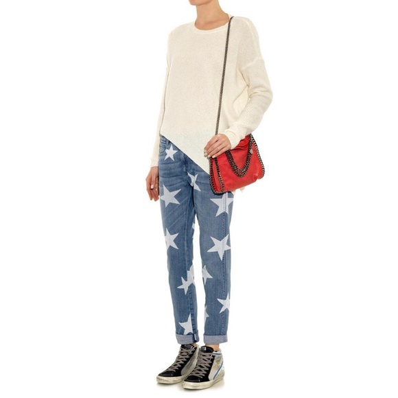 Stella McCartney Denim - Stella McCartney star print boyfriend jeans